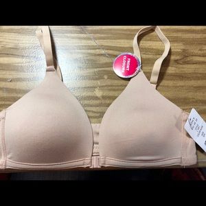 Young adult bra in tan front closure size 32A
